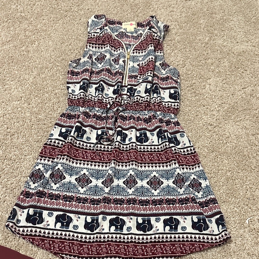 Wishful Park Sleeveless Dress - Red, Blue, White